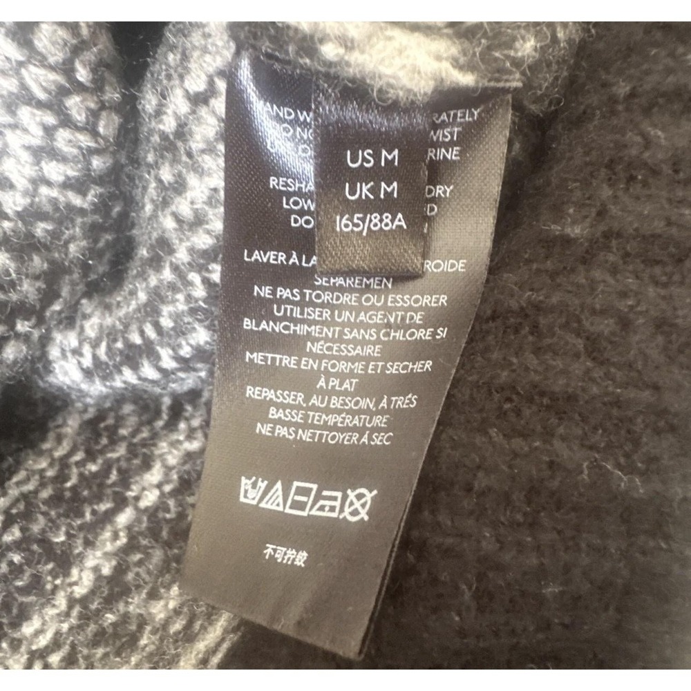 Urban Outfitters Cardigan Wool Sweater Medium Black Zebra Stripe Button CropKnit - Picture 7 of 9